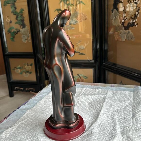 Herco gifts bronze tone young family baby figurine - Picture 4 of 6